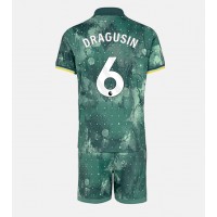 Camisa de Futebol Tottenham Hotspur Radu Dragusin #6 Equipamento Alternativo Infantil 2024-25 Manga Curta (+ Calças curtas)